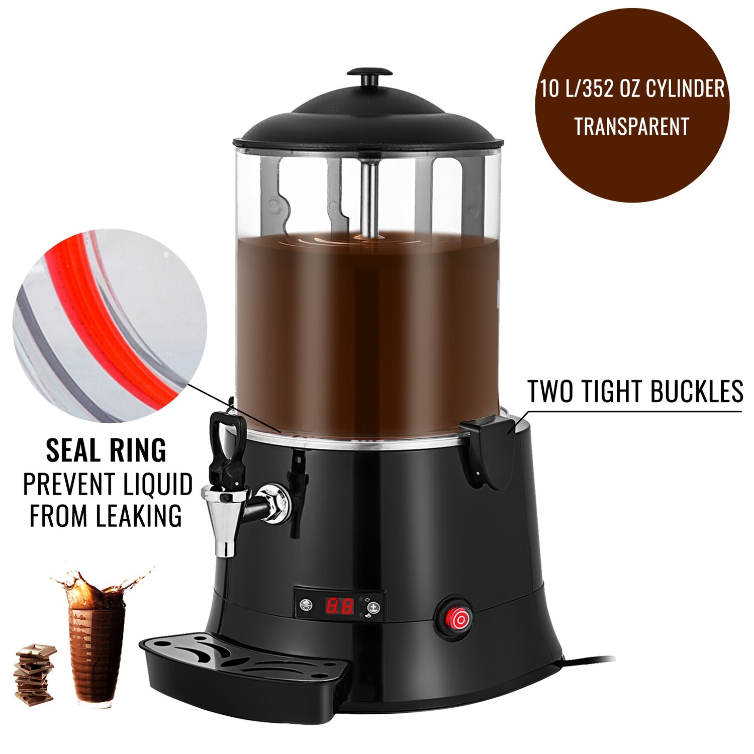 Chocolate Melter Machine KS-RQ, Hot Chocolate Dispensing Machine for Efficient Melting and Serving
