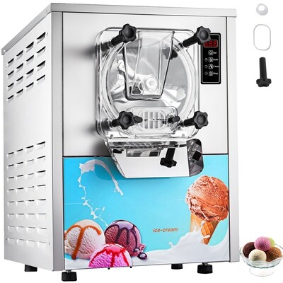 Commercial Hard Ice Cream Machine, 1400W High-Performance Ice Cream Maker, Ideal for Cafes, Restaurants, and Dessert Shops