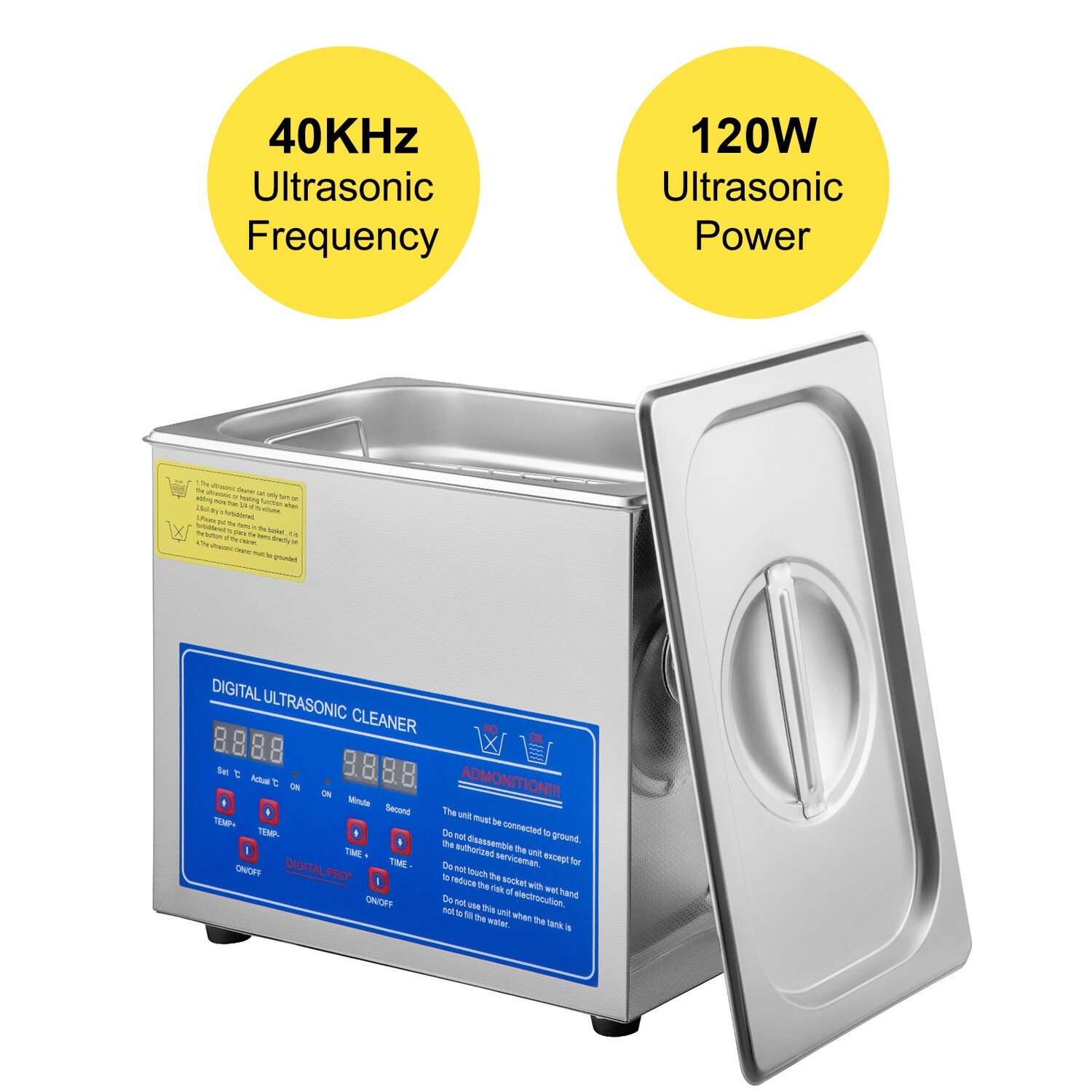 3L Ultrasonic Cleaner Washing Machine - Digital Timer and Heating Function for Effective Cleaning of Jewelry, Small Parts, and Delicate Items