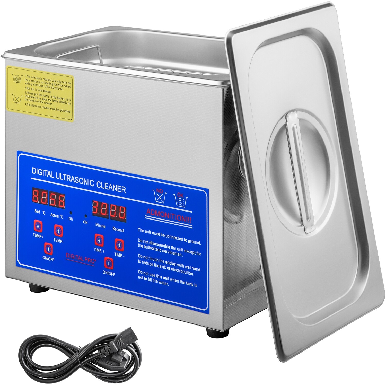 3L Washing Machine Ultrasonic Cleaner With Digital Timer And Heating