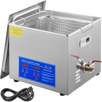 15L Ultrasonic Cleaner Stainless Steel Cleaning Machine for Deep Cleaning Jewelry, Glasses, and More - High-Performance Ultrasonic Bath