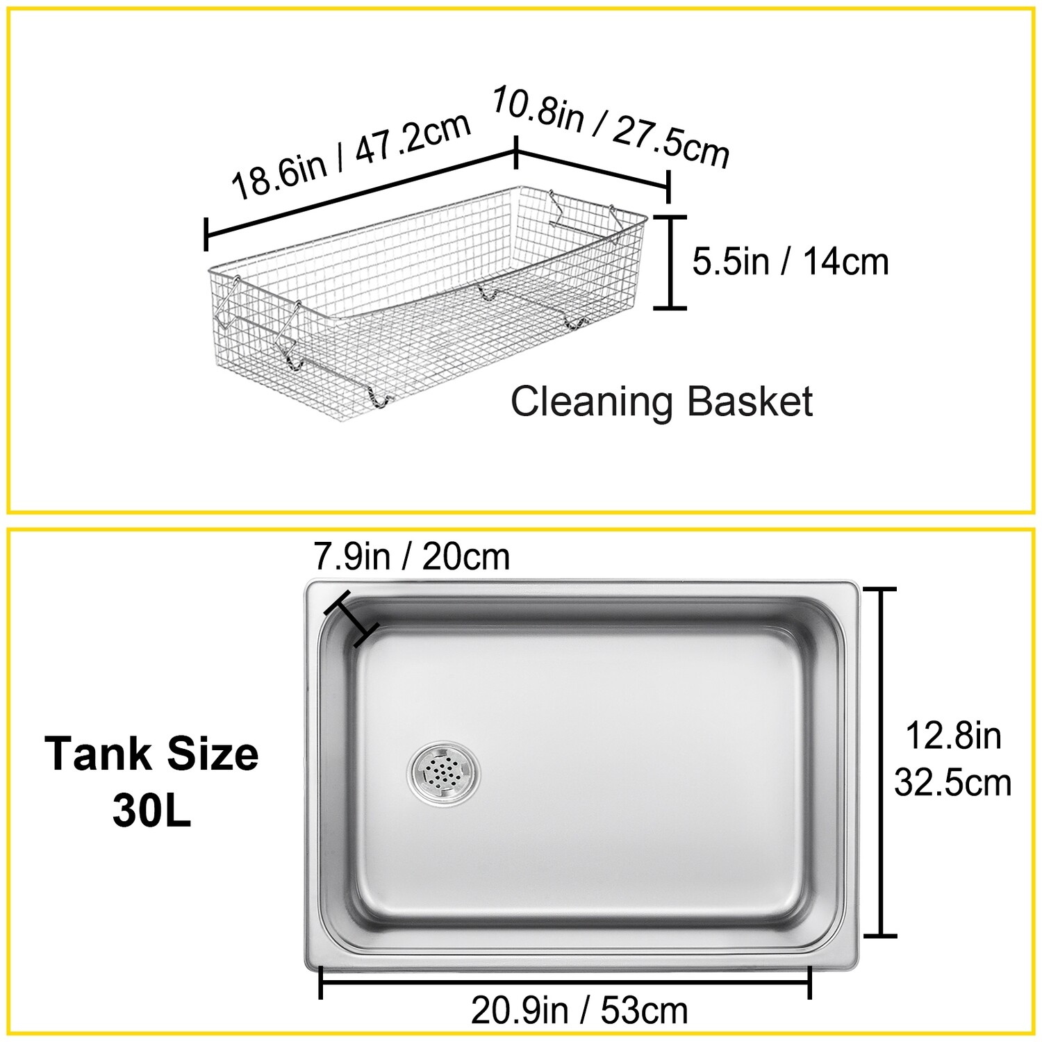 30L Digital Ultrasonic Cleaner - Professional Stainless Steel Washing Machine with 600W Power, Adjustable Temperature (0-80°C), Timer (0-30 mins), 10 Transducers, Multiple Cleaning Modes for Efficient