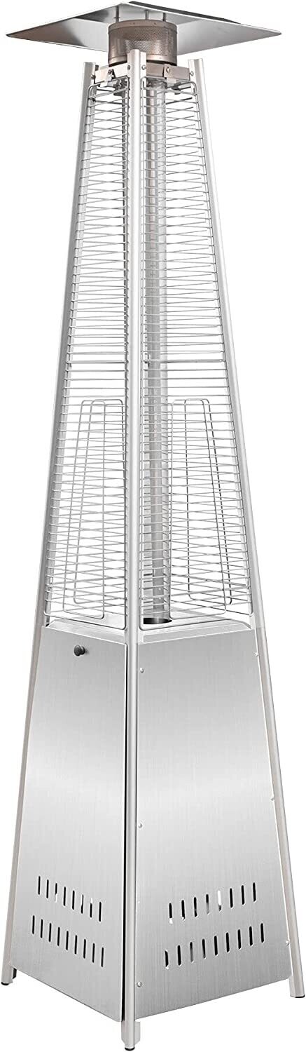 Outdoor Patio Gas Heater Garden, Camp, BBQ Parties Stainless Steel Pyramid Style