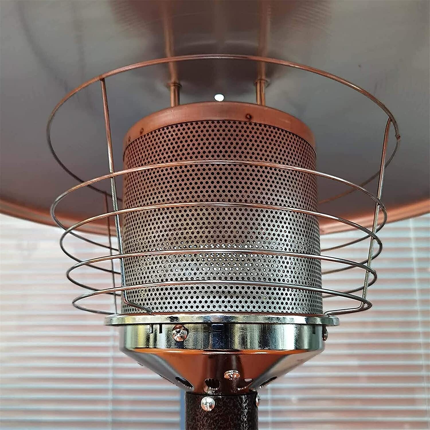 Tabletop Stainless Steel Patio Heater with Hose for Bottled Gas