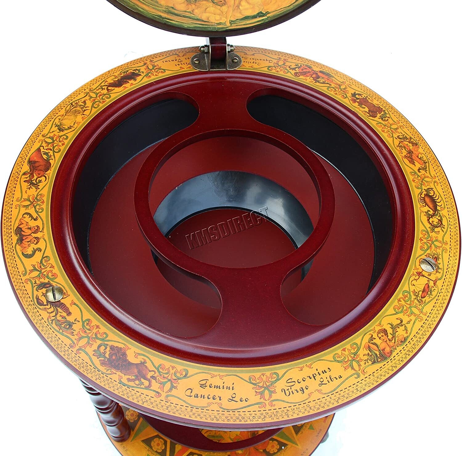 360mm Antique Globe-Shape Bar – Small Whiskey, Wine, and Spirits Storage with Elegant Design