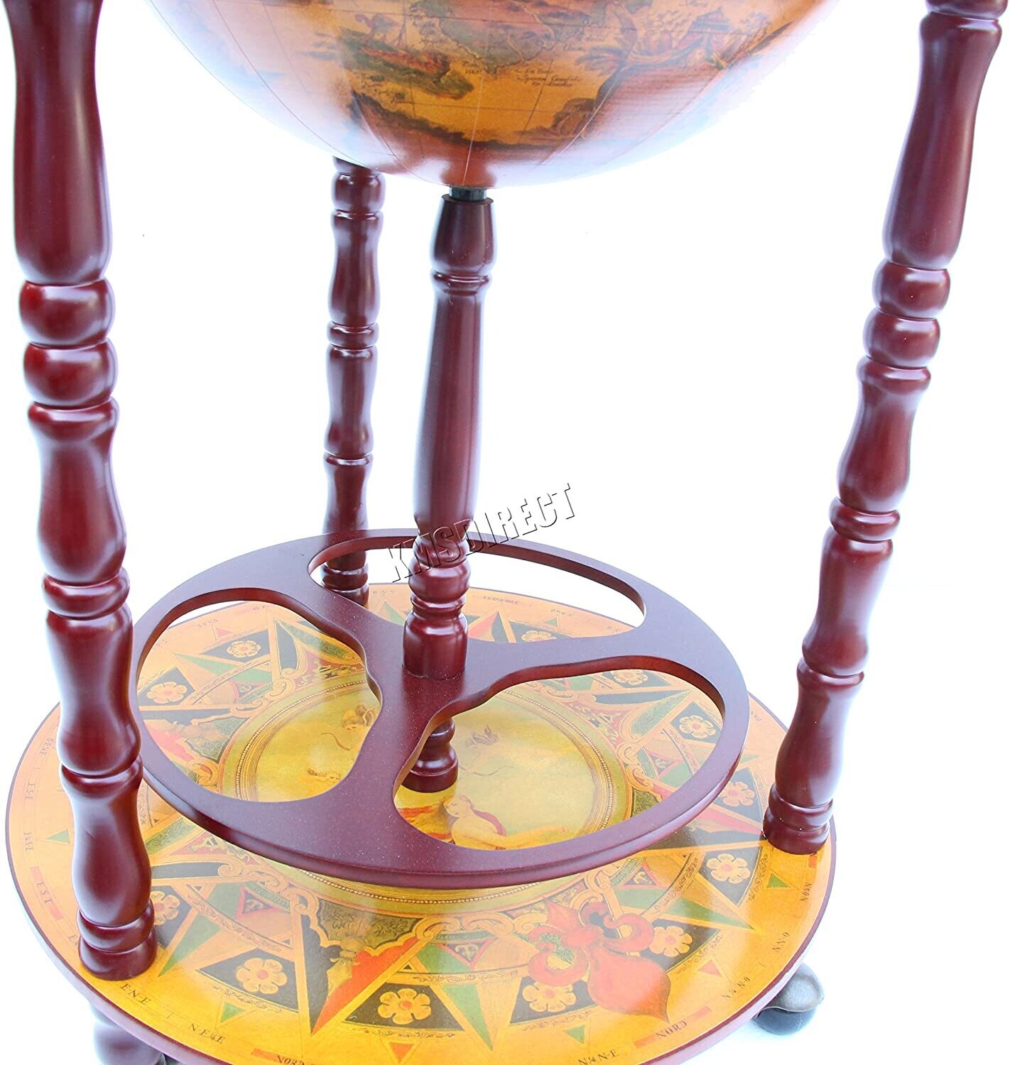 360mm Antique Globe-Shape Bar – Small Whiskey, Wine, and Spirits Storage with Elegant Design