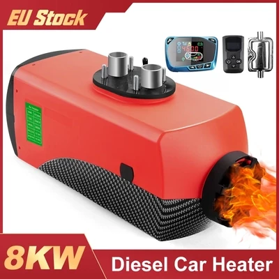 2/5/8KW 12V Vehicle Air Heater with Silencer, LCD, and Remote Control for Heating Diesel Engine