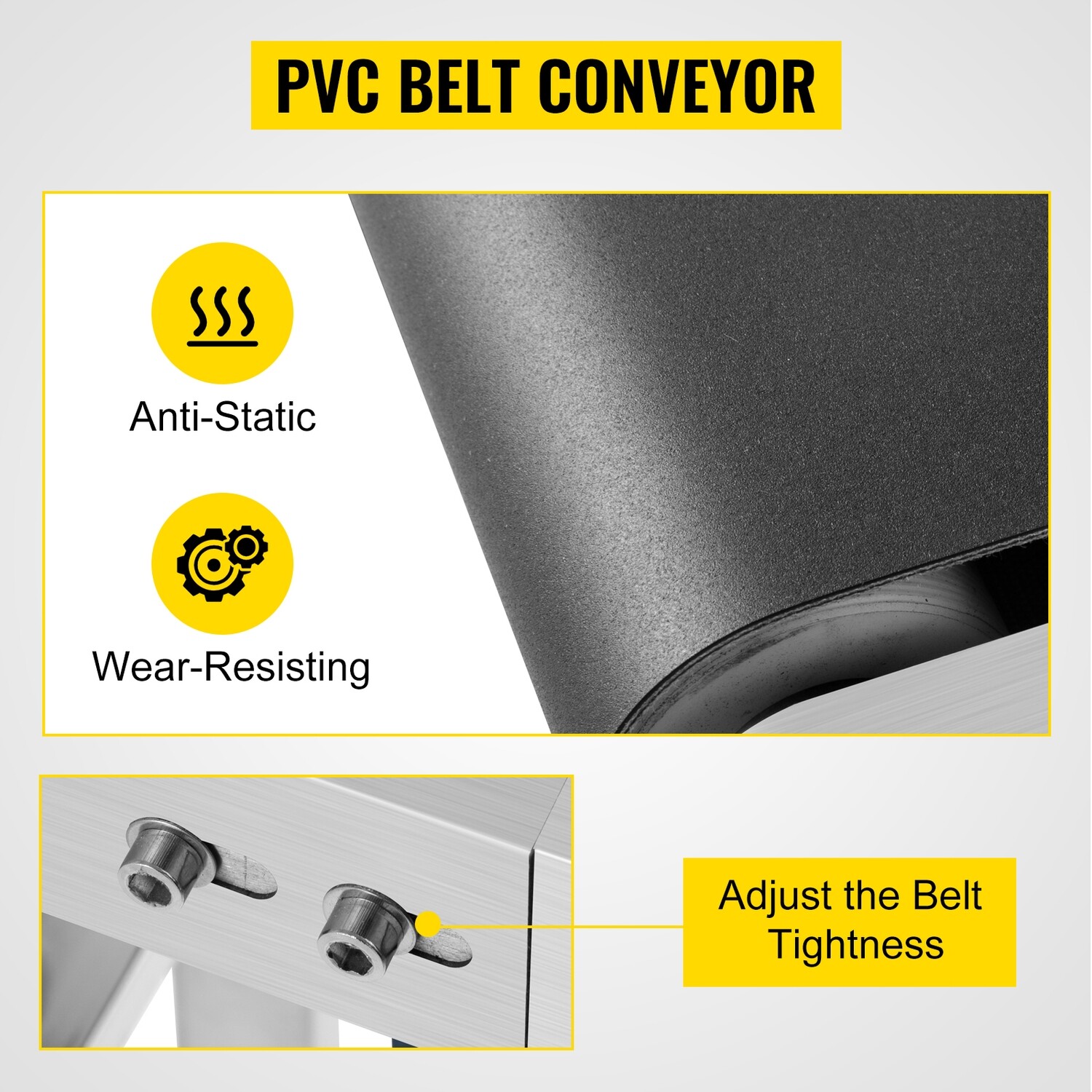 Electric Conveyor Machine with Adjustable PVC Belt – 1500MM x 198MM Stainless Steel Anti-Static Coding Conveyor for Industrial Use