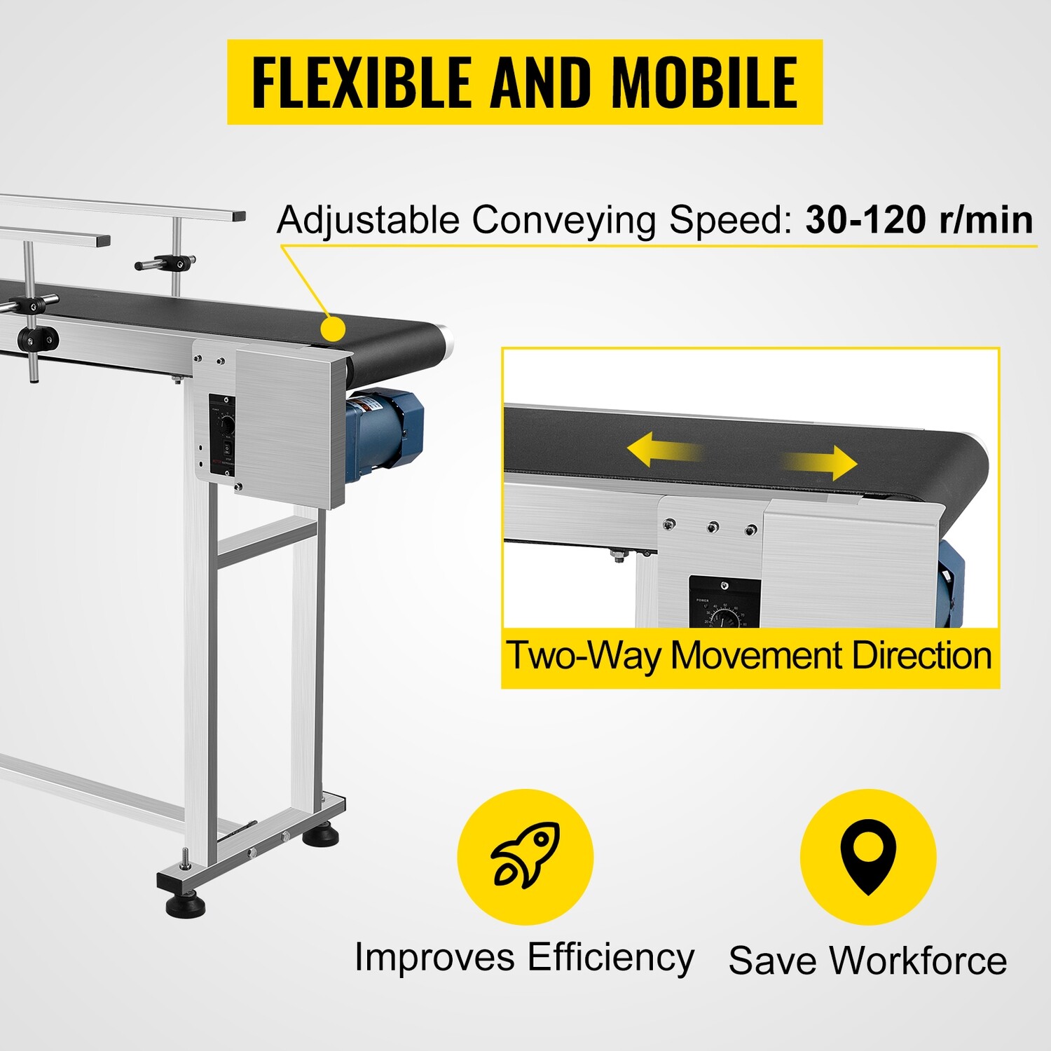 Electric Conveyor Machine with Adjustable PVC Belt – 1500MM x 198MM Stainless Steel Anti-Static Coding Conveyor for Industrial Use