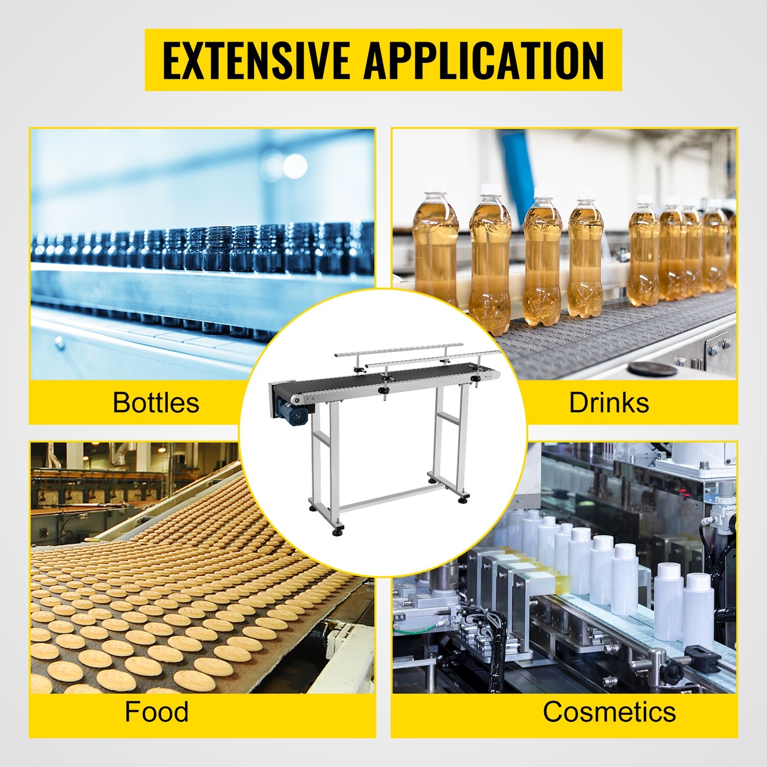 Electric Conveyor Machine with Adjustable PVC Belt – 1500MM x 198MM Stainless Steel Anti-Static Coding Conveyor for Industrial Use