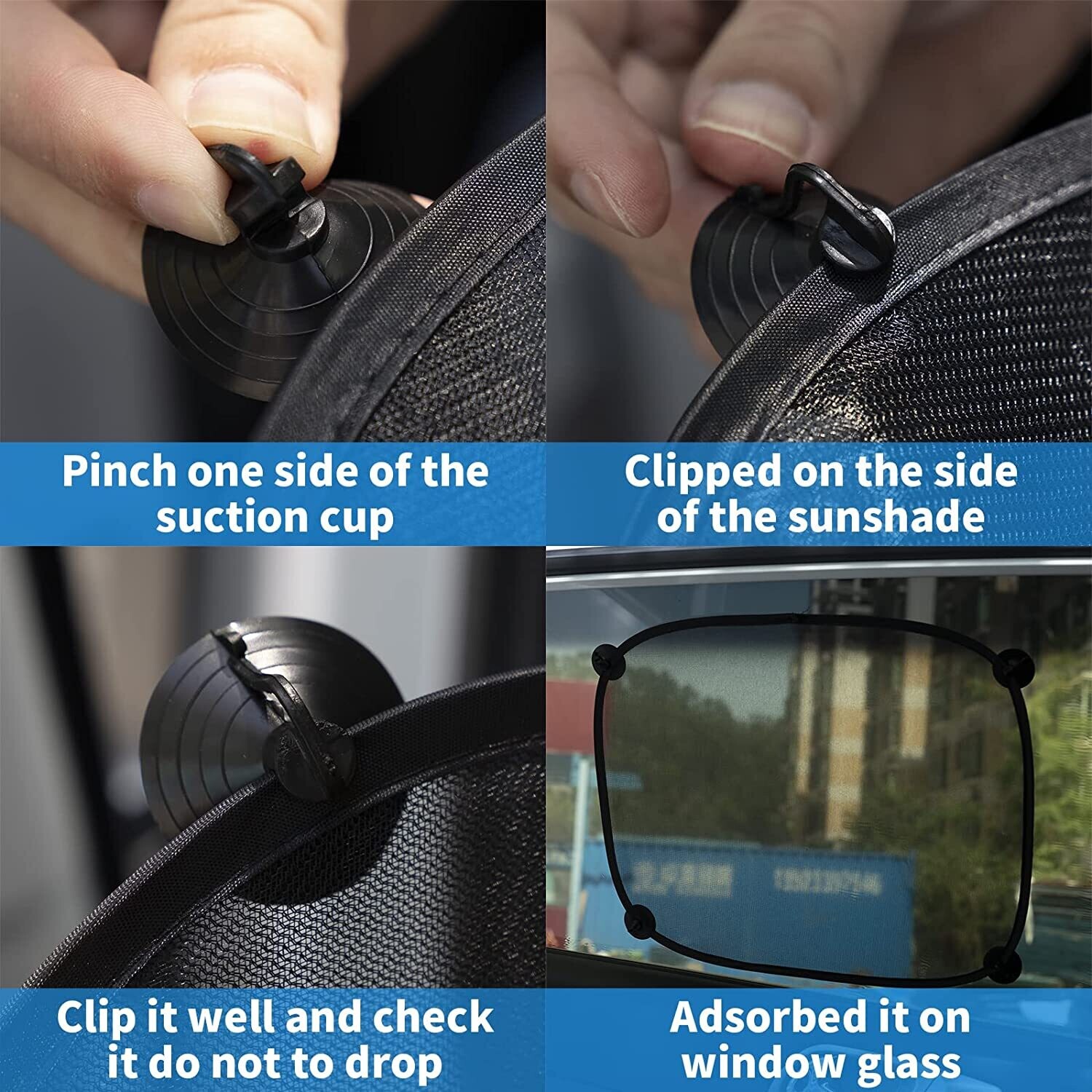 Car Sun Blinds for Kids – UV Protection Sun Shades with Suction for Baby and Child Safety