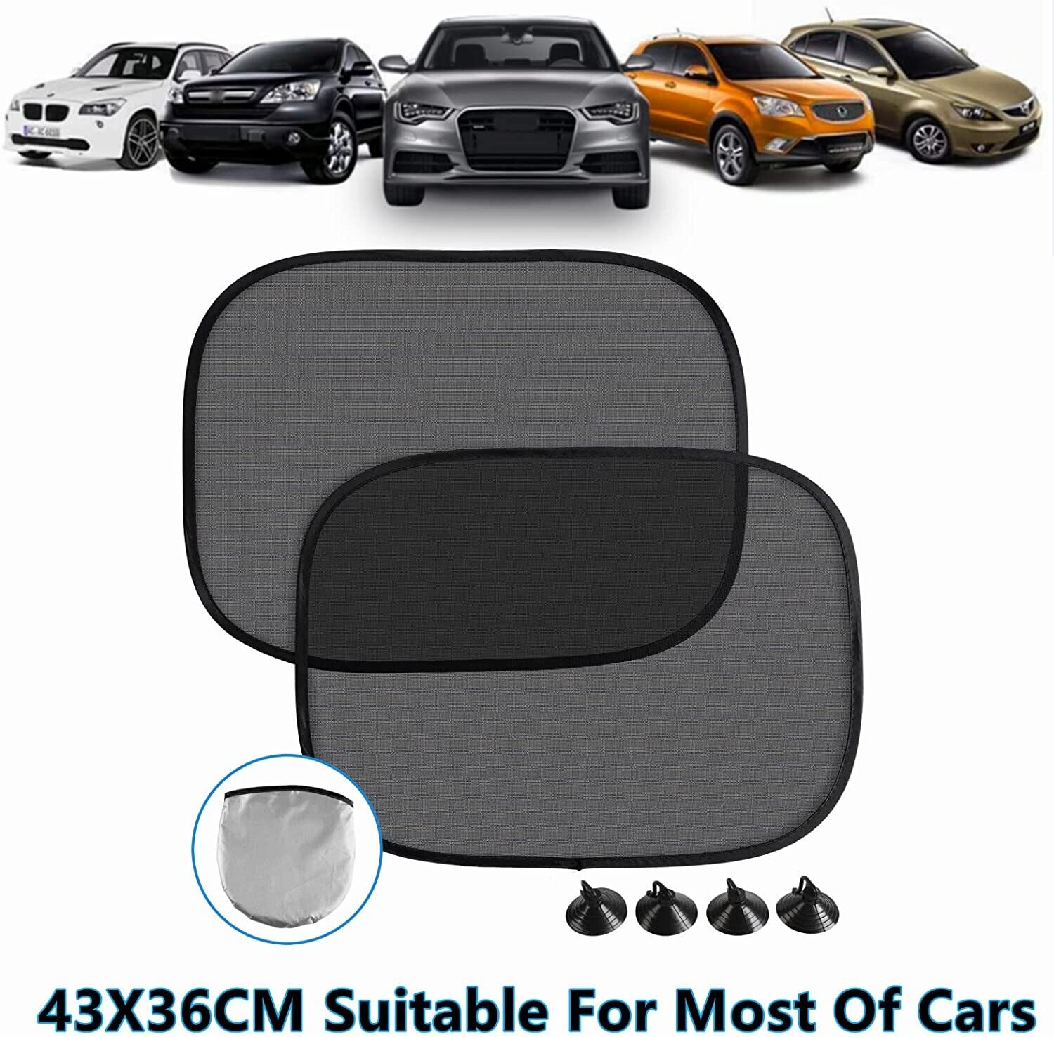 Car Sun Blinds for Kids – UV Protection Sun Shades with Suction for Baby and Child Safety