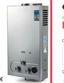 Instantaneous Tankless 18L Propane Gas Water Heater, Stainless Steel for On-Demand Hot Water and Efficient Heating