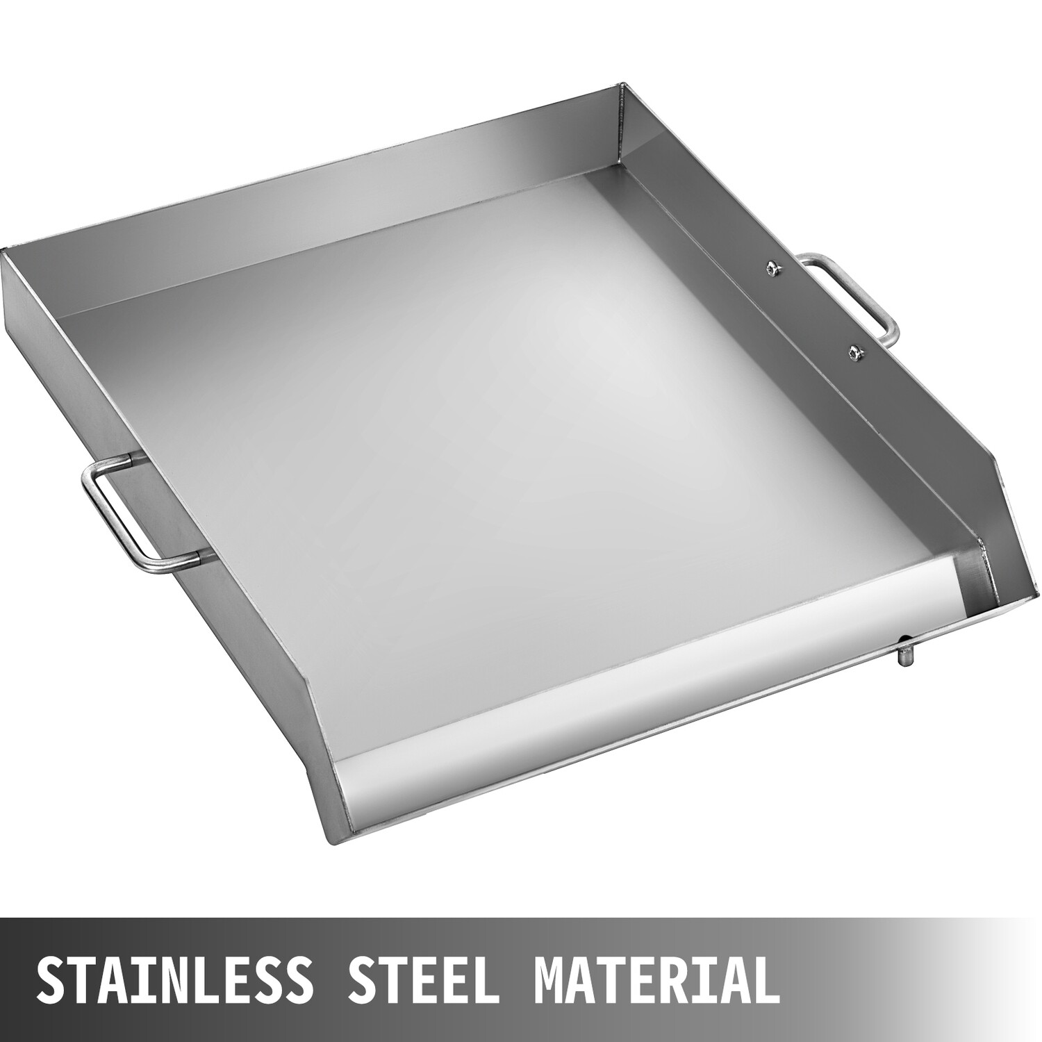 16 x 18-Inch Flat Stainless Steel Square Grill Plate for Cooking, Durable BBQ Griddle for Outdoor and Indoor Use