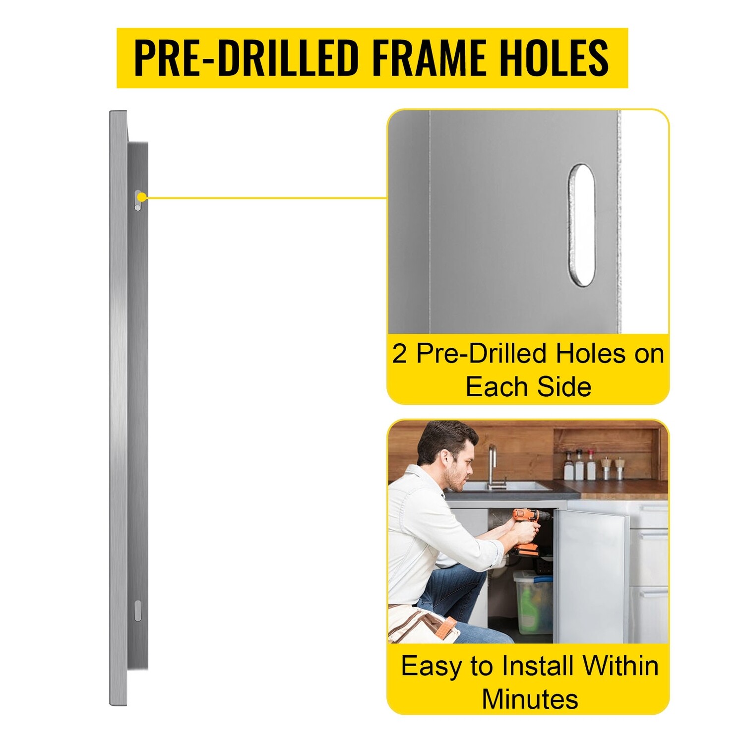 BBQ Access Door 24x24 Inch – Outdoor Kitchen Doors for Convenient Access and Storage