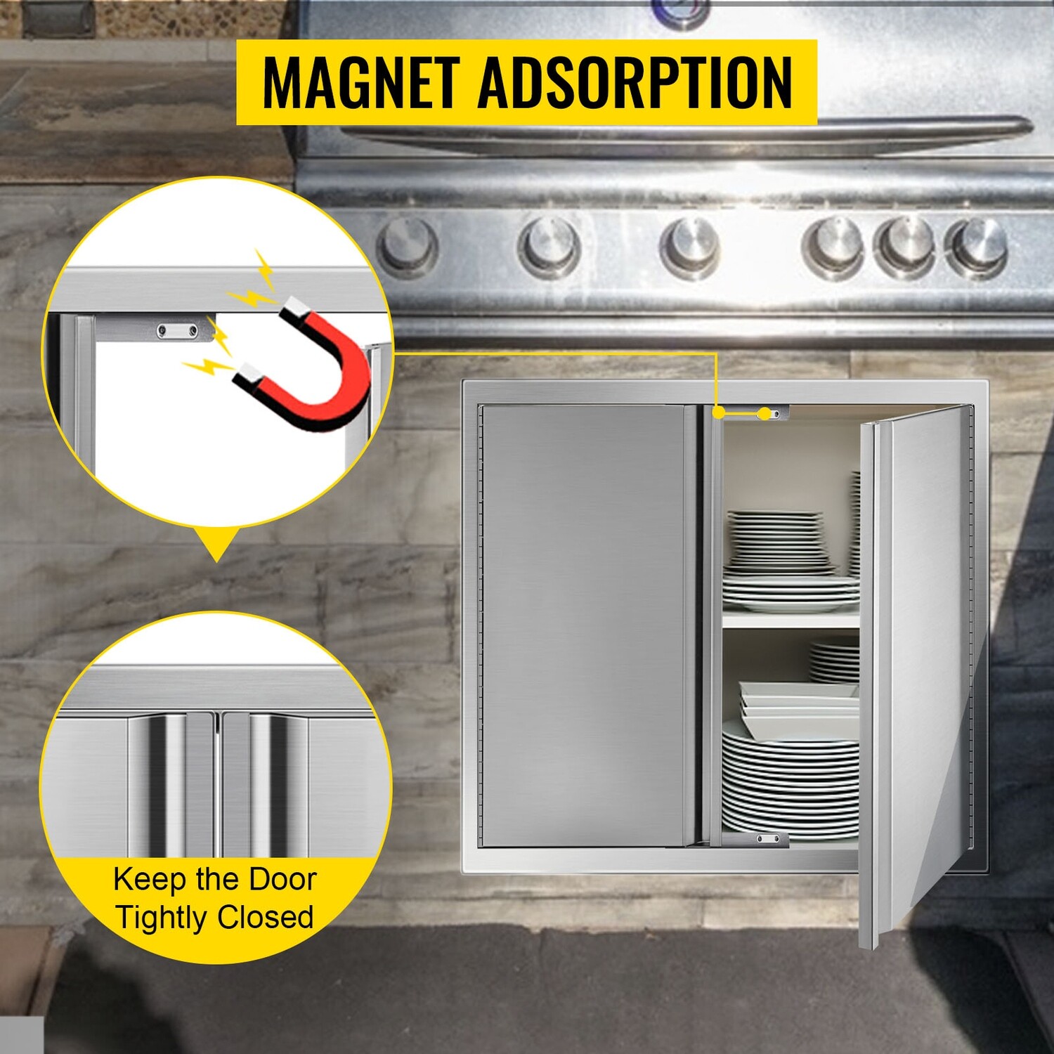 BBQ Access Door 24x24 Inch – Outdoor Kitchen Doors for Convenient Access and Storage