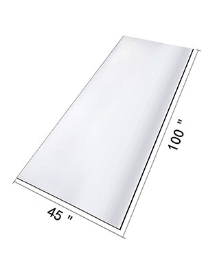 Clear Crystal Coffee Table Cover 1.5mm PVC, 114 x 254 cm, Durable Transparent Protector for Furniture