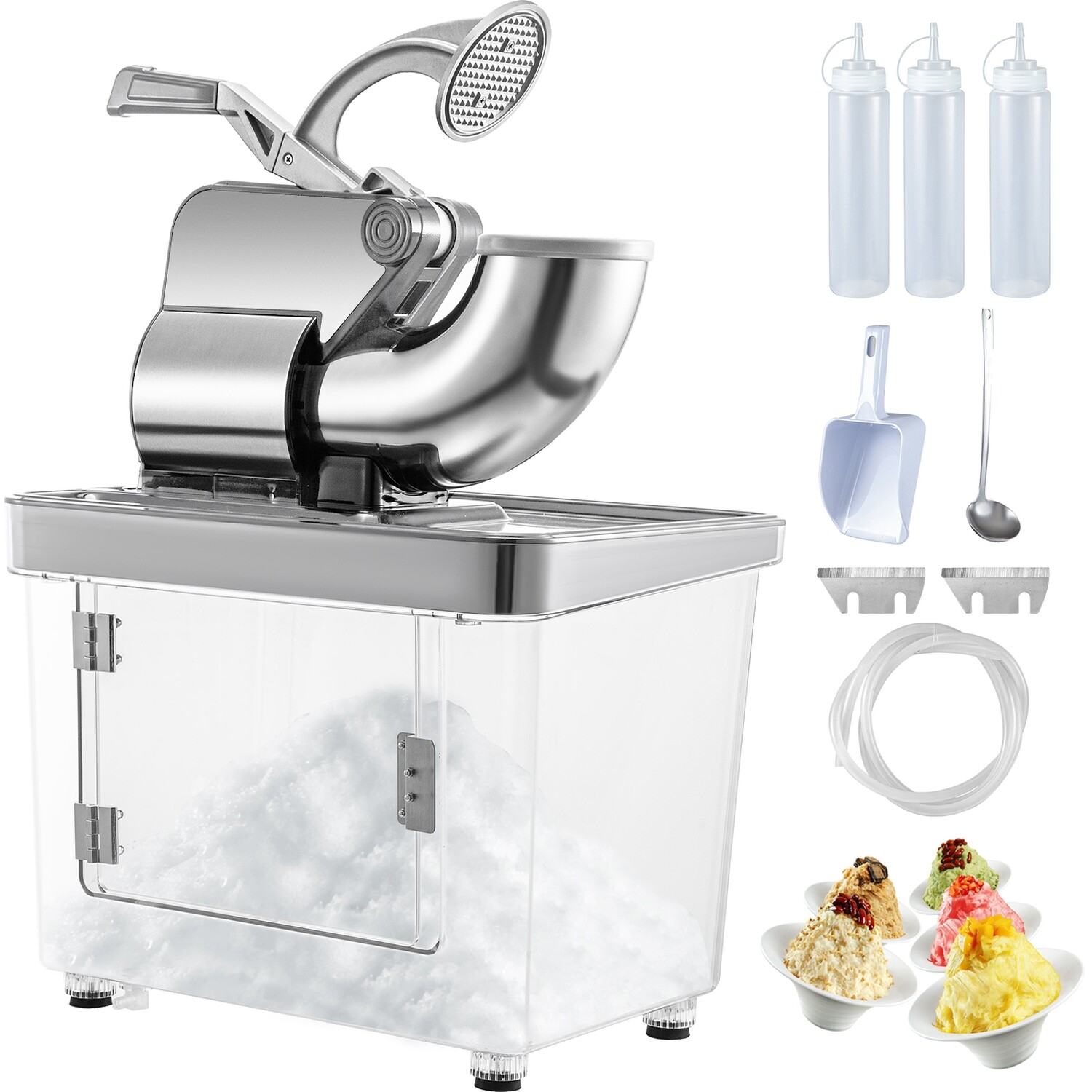 Commercial Snow Cone &amp; Snowball Machines, High-Performance Models – Produce up to 180 kg/h at 1450 r/min for Fast Ice Shaving