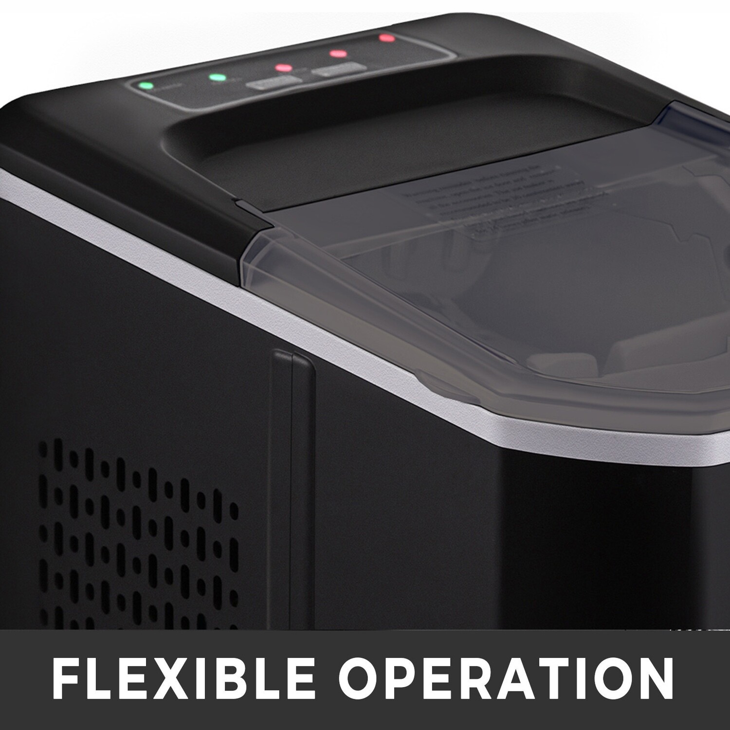 Countertop Portable Ice Maker with Ice Scoop, Bullet Ice, 12KG (26LB) Daily Production, Fast Ice Making Machine