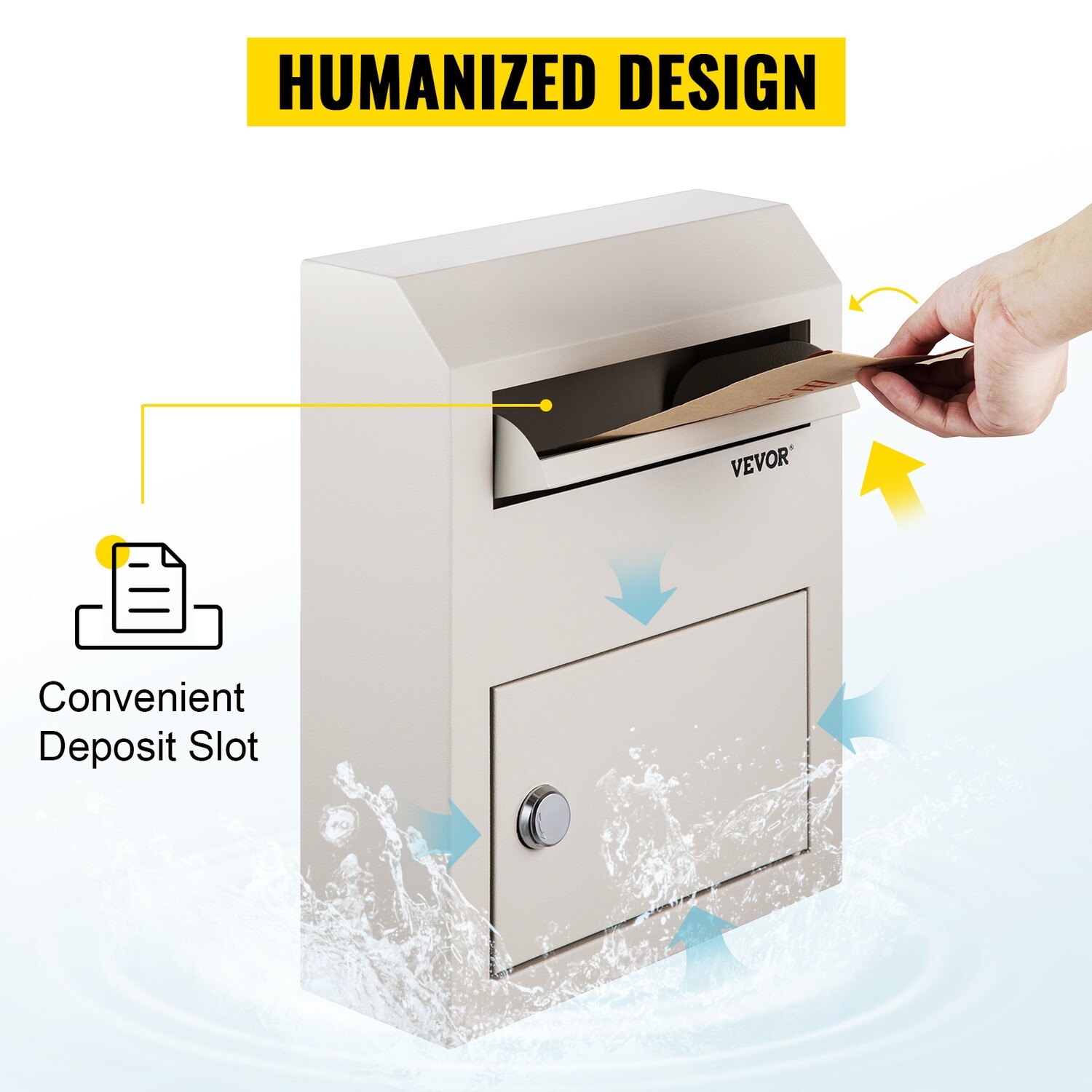 Suggestion Box, Lockable Ballot Box for Donations,