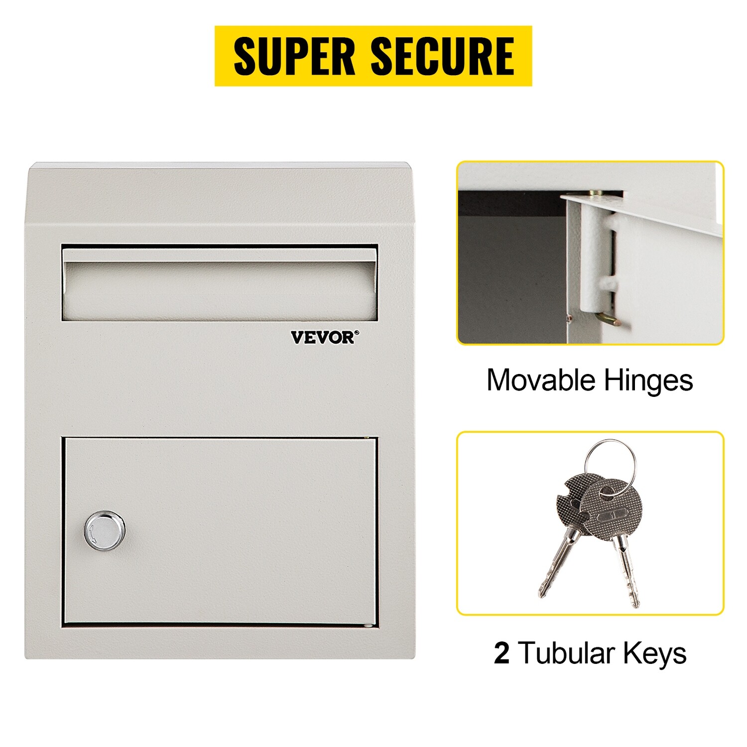 Suggestion Box, Lockable Ballot Box for Donations,