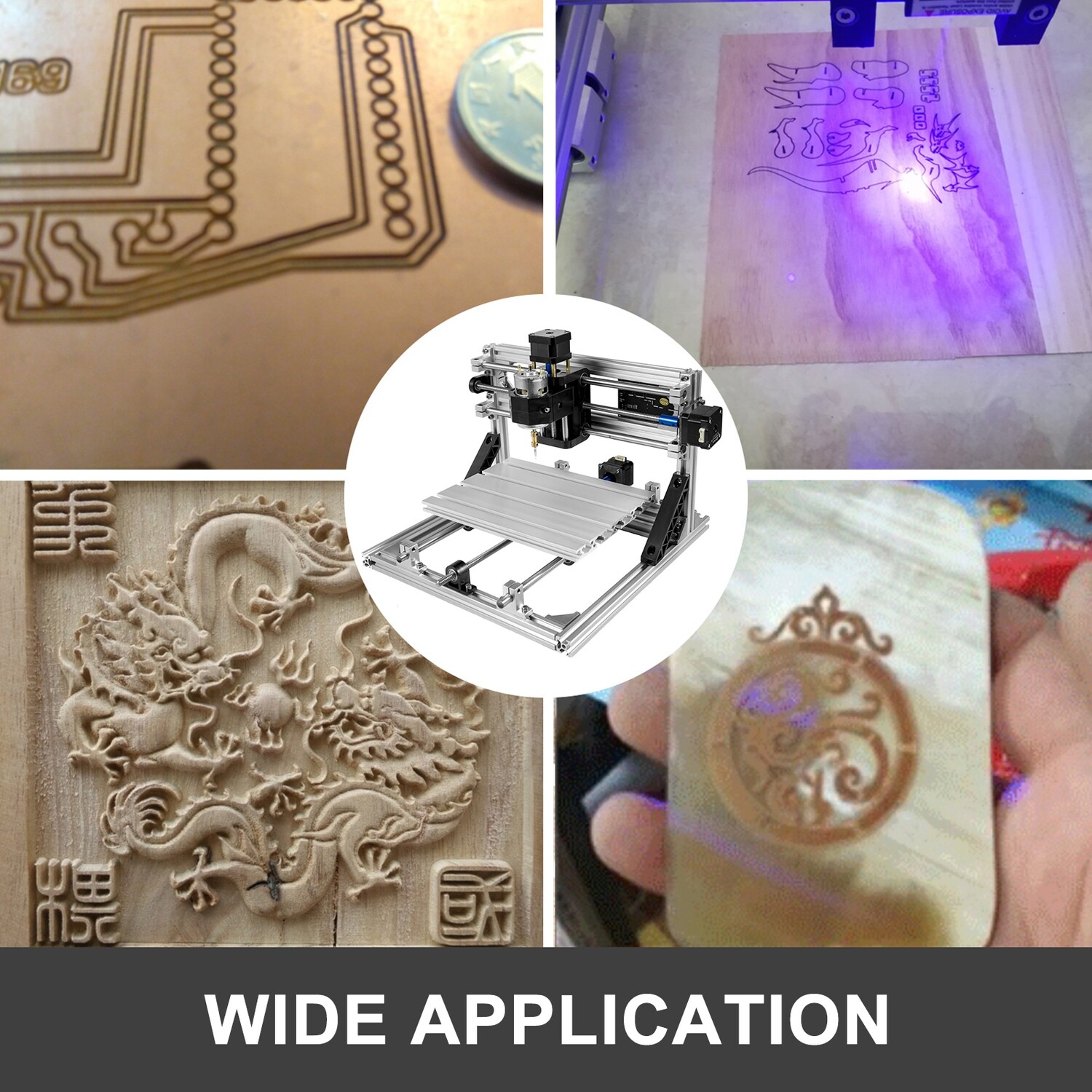 CNC Router Kit 2418 Basic – GRBL Control DIY Wood Router Machine, Precision 3-Axis CNC Engraving Kit