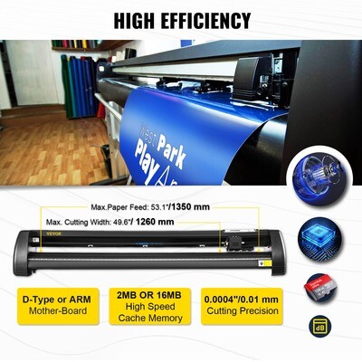 53" Vinyl Cutter Plotter Machine with Signmaking Software – High-Precision Cutting for Sign and Graphic Design