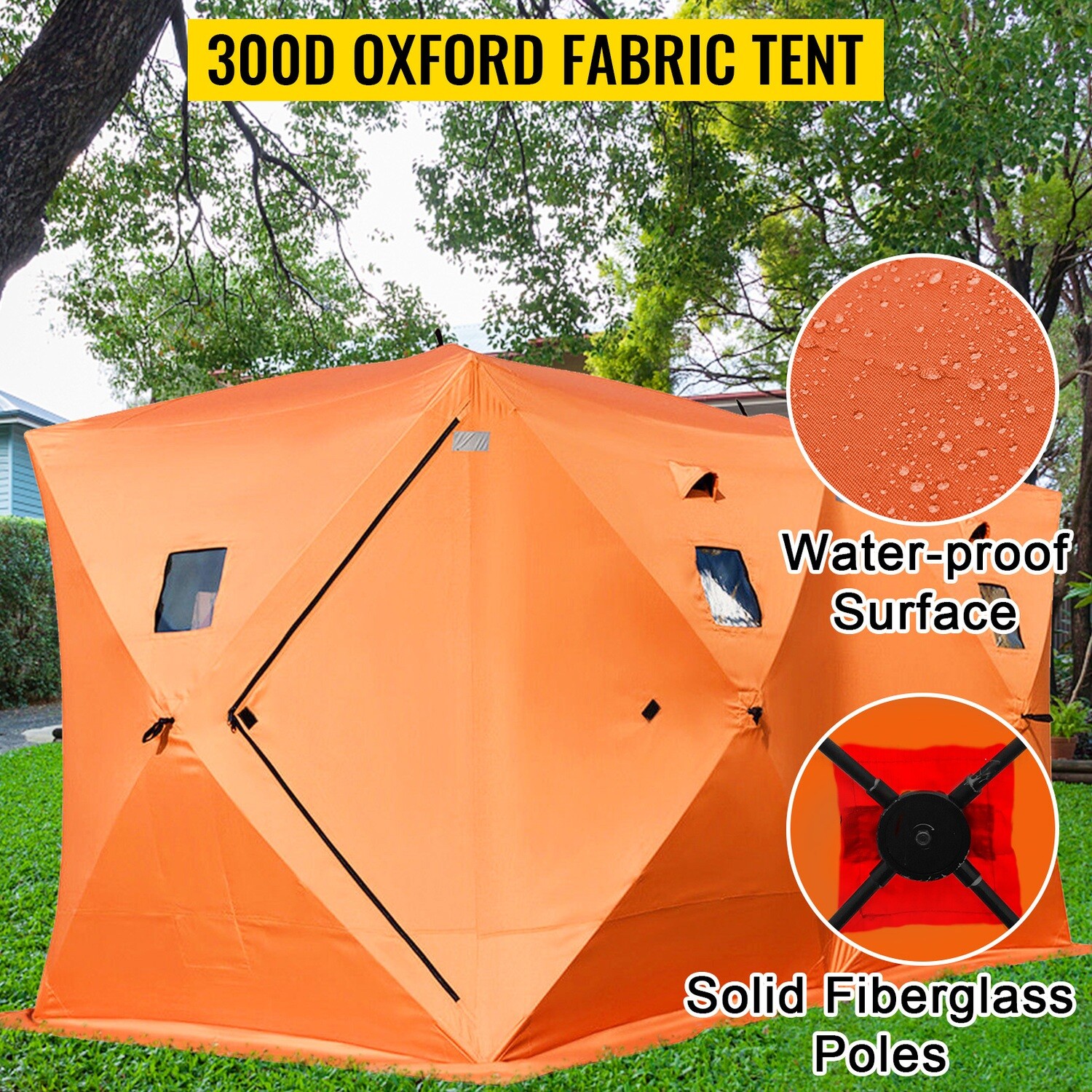 Portable Ice Shelter made of 300d Oxford Fabric for 8 People