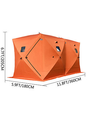 Portable Ice Shelter made of 300d Oxford Fabric for 8 People