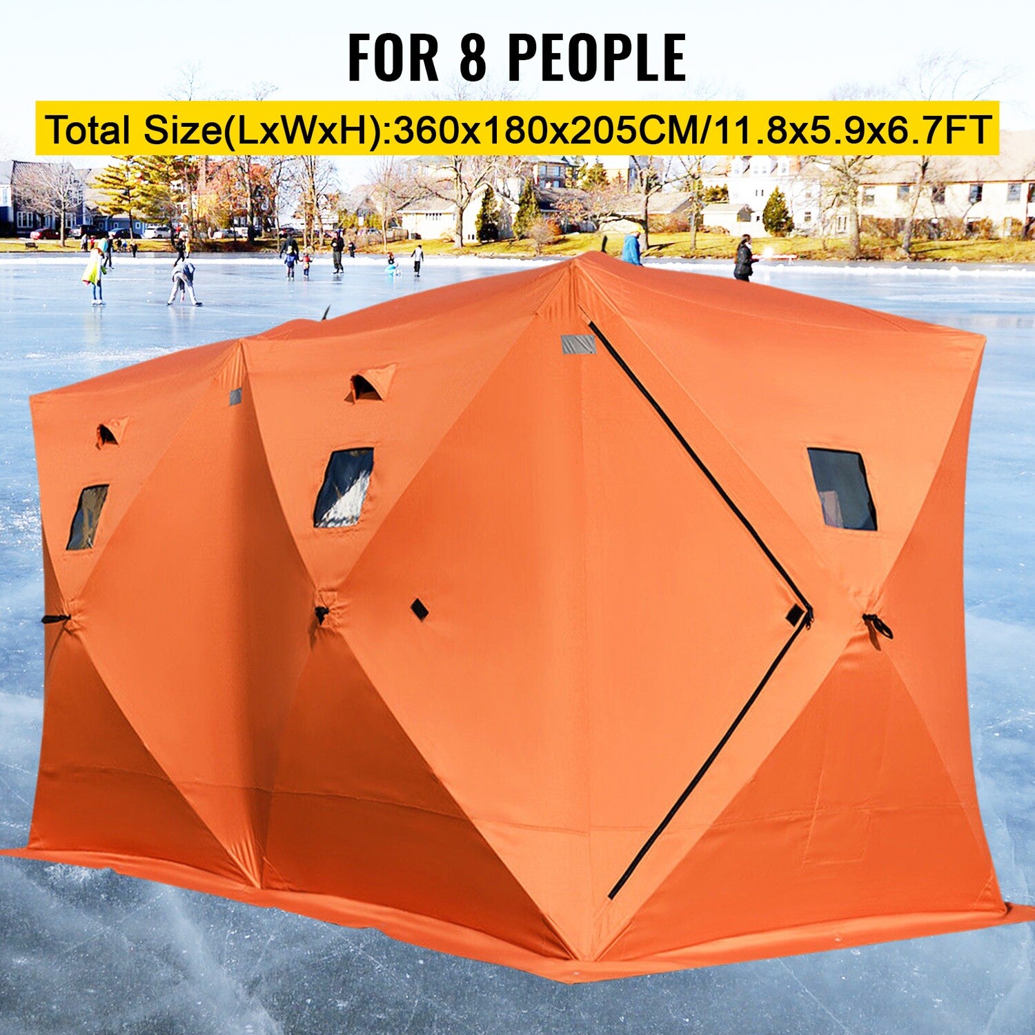 Portable Ice Shelter made of 300d Oxford Fabric for 8 People