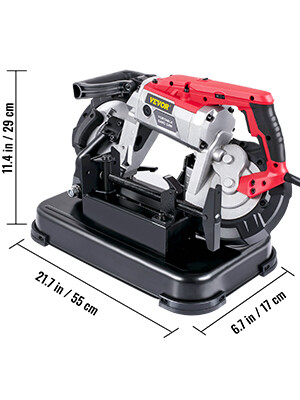 Portable 5 Inch Cutting Capacity Handheld Band Saw for Metal Wood [ 10Amp Motor ]