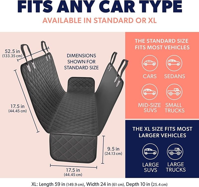 Pet car seat cover that is 4 in 1 and has a mesh window