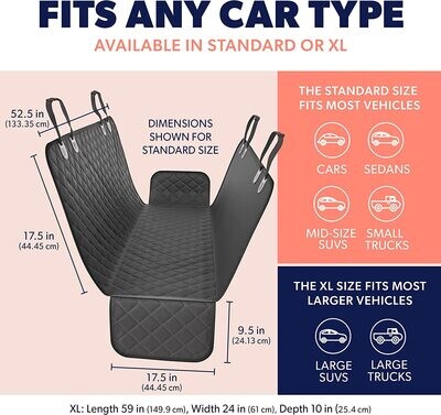 Pet car seat cover that is 4 in 1 and has a mesh window
