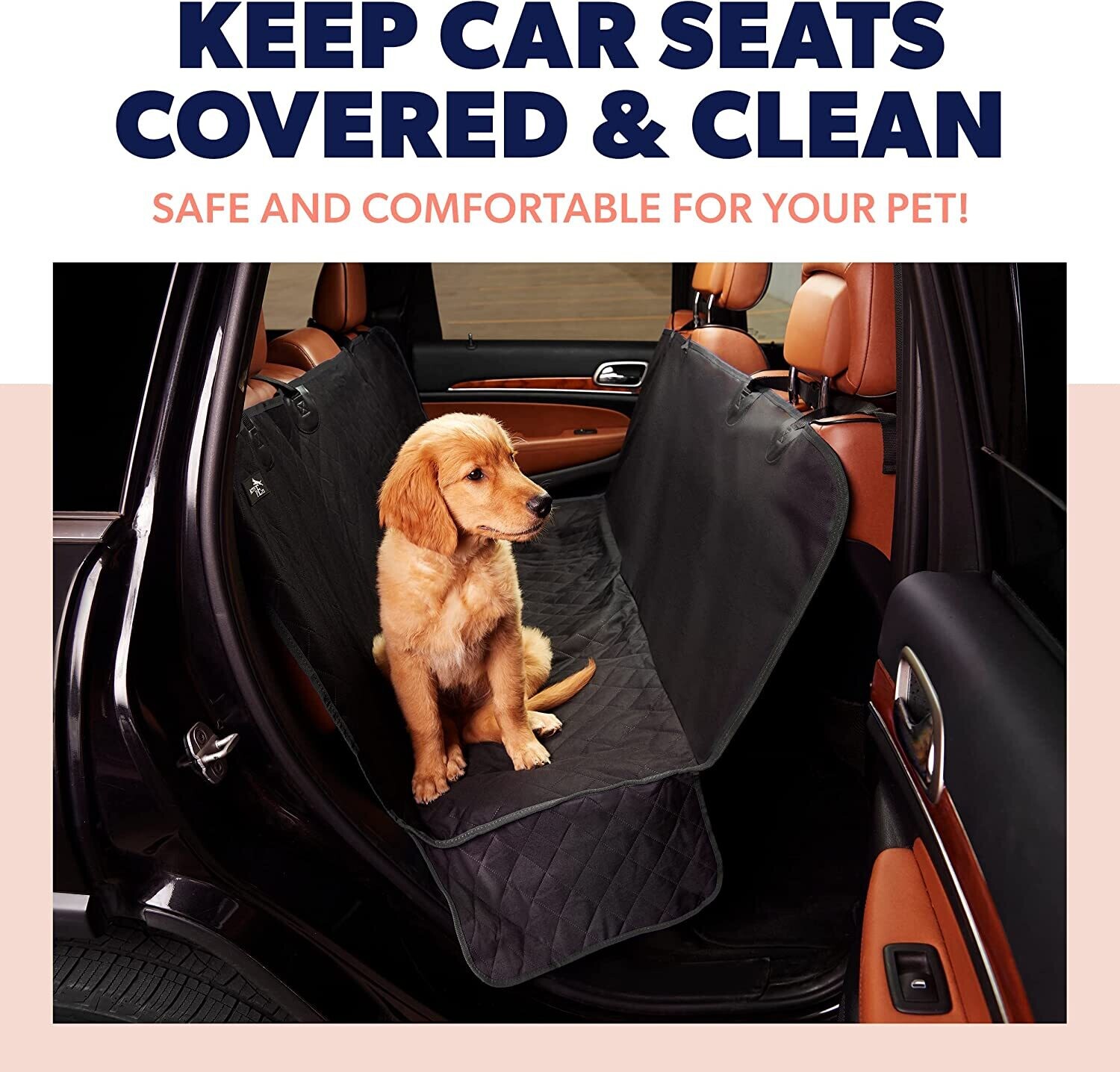 Pet car seat cover that is 4 in 1 and has a mesh window