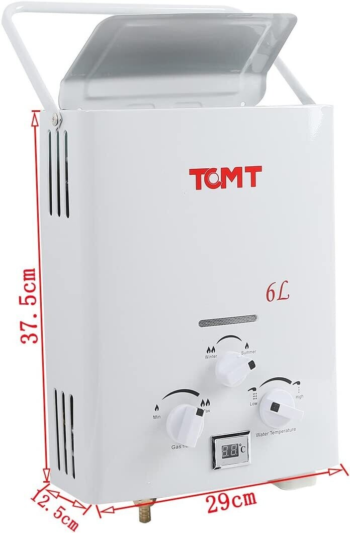 Propane Gas-6L, 1.6GPM, Outdoor Instant Tankless Hot Water Heater