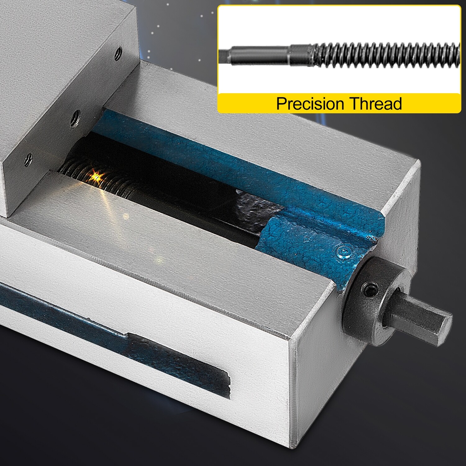 4-Inch Jaw Width CNC Vise - High Precision Fixed Jaw Bench Clamp Vise for Secure Clamping - Ideal for Metalworking and Machining Applications