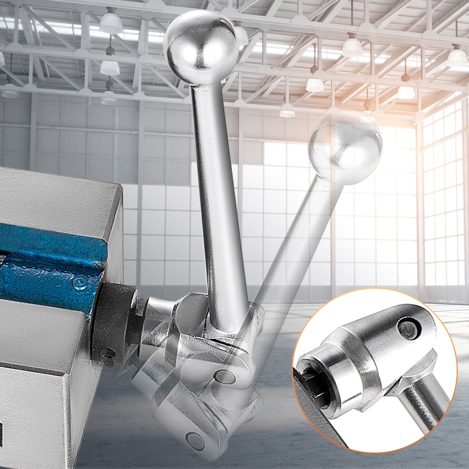 4-Inch Jaw Width CNC Vise - High Precision Fixed Jaw Bench Clamp Vise for Secure Clamping - Ideal for Metalworking and Machining Applications