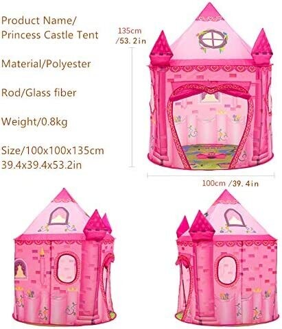 Princess Children&#39;s Tent, Pink Play Tent for Girls, and Children&#39;s Room Tent
