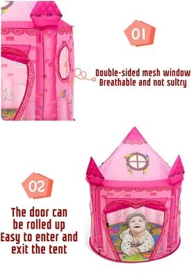 Princess Children's Tent, Pink Play Tent for Girls, and Children's Room Tent