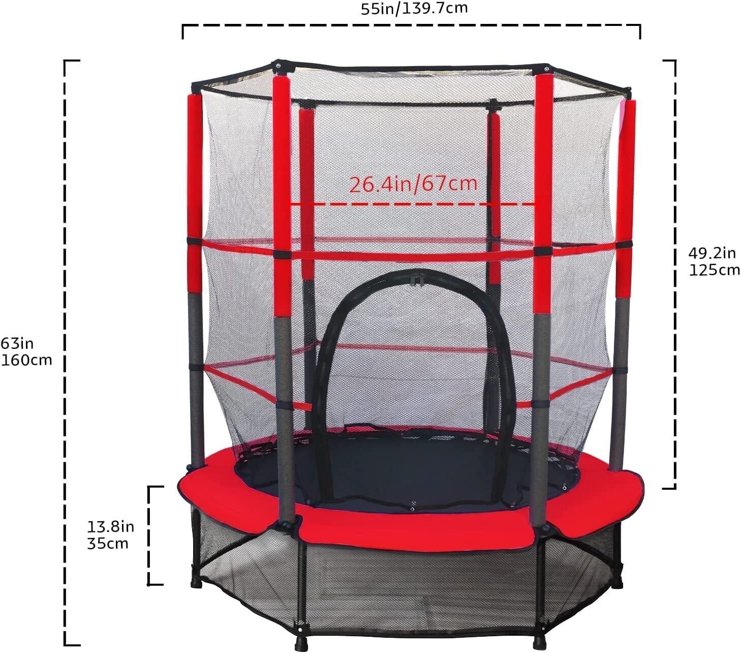 Kid Trampoline Large Kids Trampoline Folding Fitness Bouncer