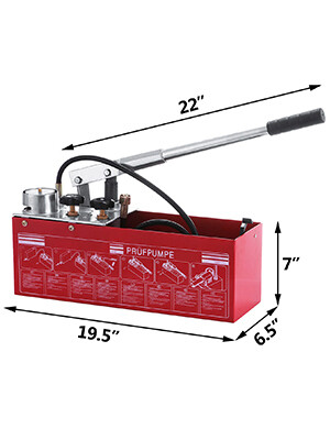 Pump for Pressure Tests 45 ml Test Pump with 725 PSI Pressure Pump Filling Pump 5 MPa