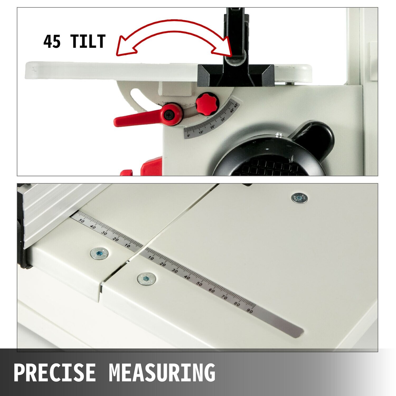 80mm Cutting Height Small Red Metal Tabletop 8-Inch Benchtop Bandsaw - Compact and Efficient for Precision Cutting in Woodworking and DIY Projects