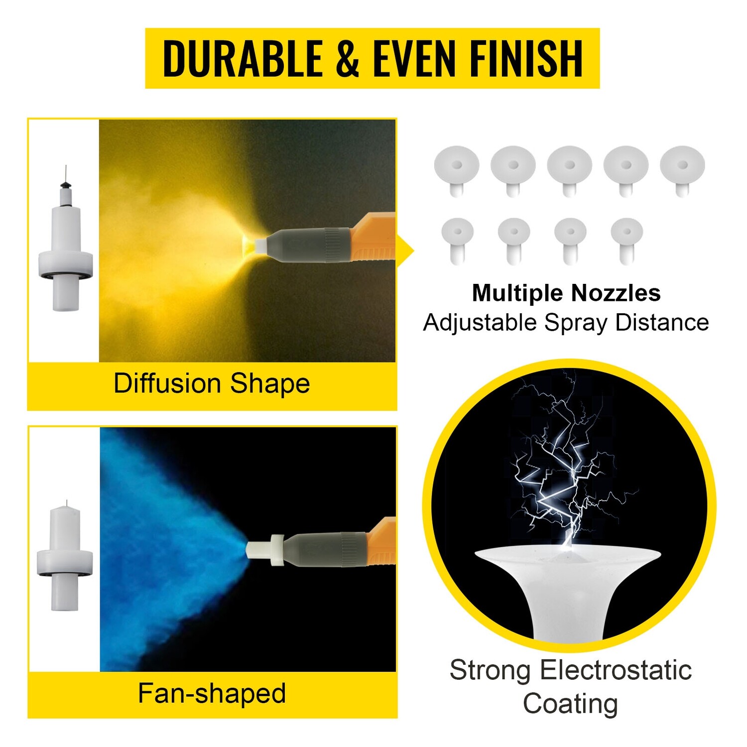 50L Electrostatic Spray Powder Coating Machine 40W Electrostatic Powder Coating System Spray Gun Painting System Powder Coating Equipment WX-101