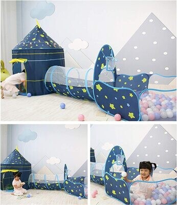 Dream Tent Pop-Up Crawl Tunnel – Children's Play Tent and Ball Pit for Fun Indoor and Outdoor Activities