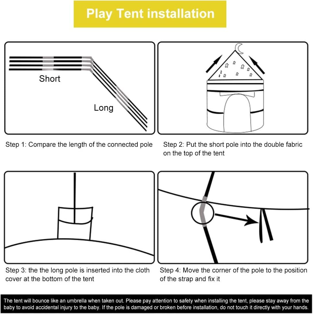 Dream Tent Pop-Up Crawl Tunnel – Children&#39;s Play Tent and Ball Pit for Fun Indoor and Outdoor Activities