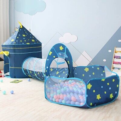 Dream Tent Pop-Up Crawl Tunnel – Children&#39;s Play Tent and Ball Pit for Fun Indoor and Outdoor Activities