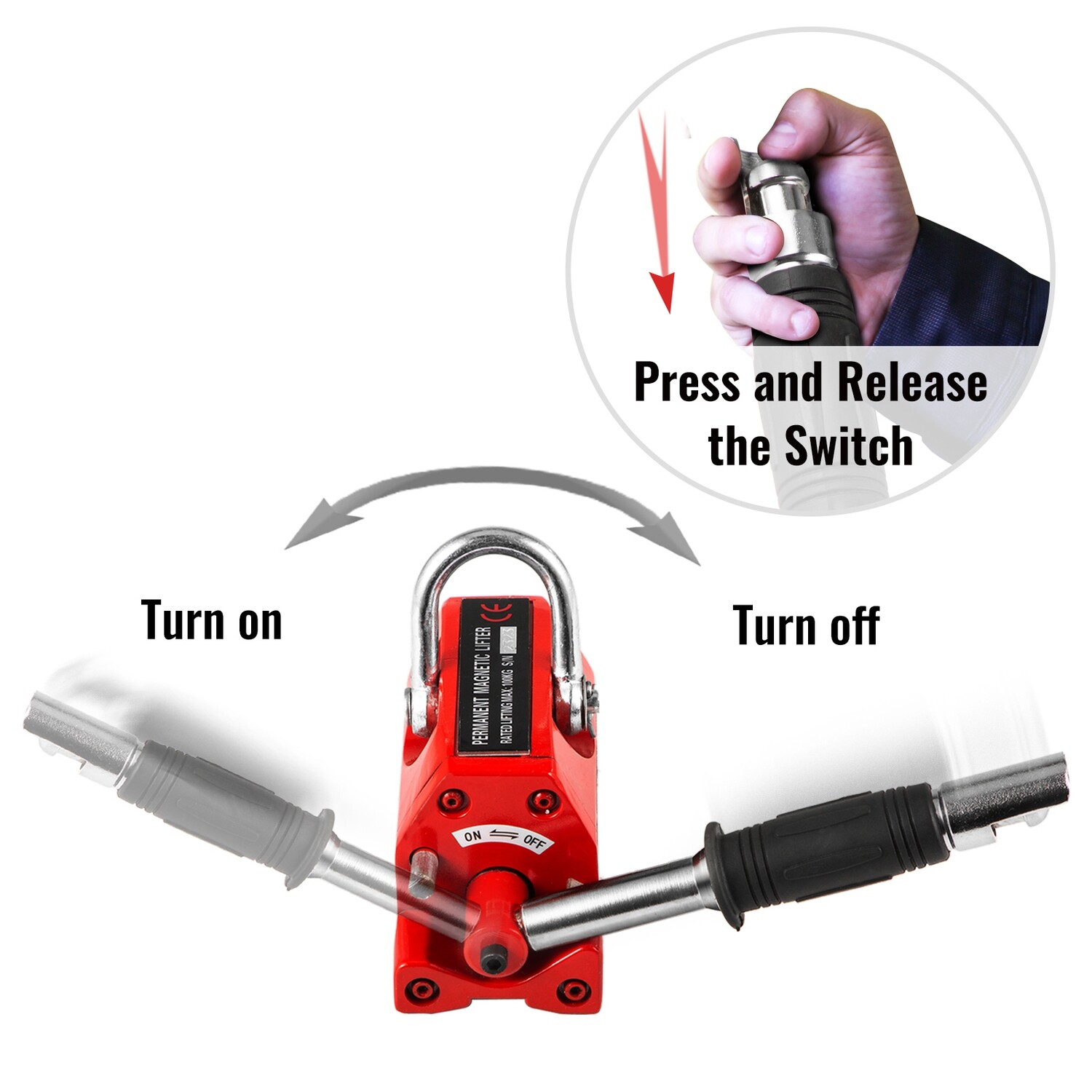 220 LBS of lifting capacity for a magnetic lifter Adhesive Magnet