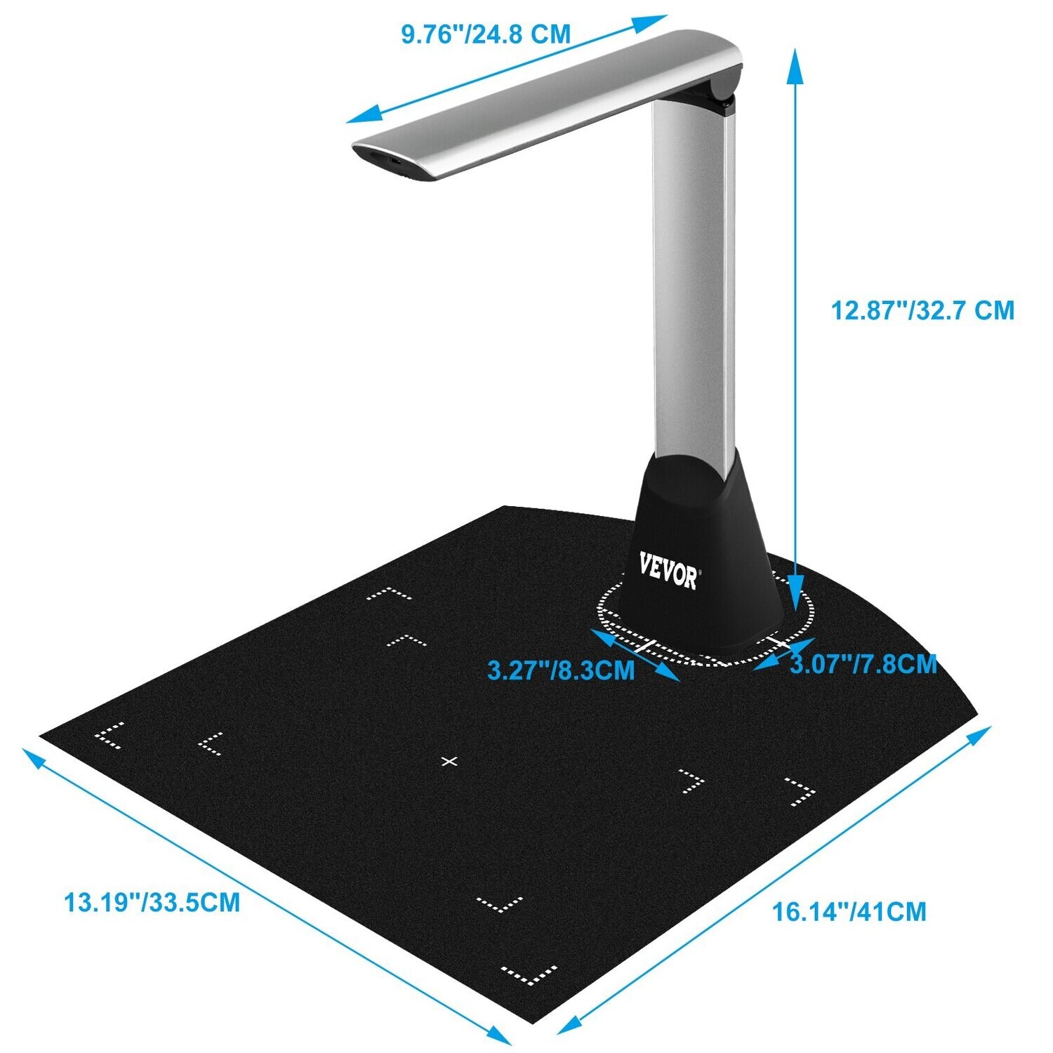 Portable A4 Book size Scanner,5 Mega-Pixel L ens Book and document Scanner with LED Lights
