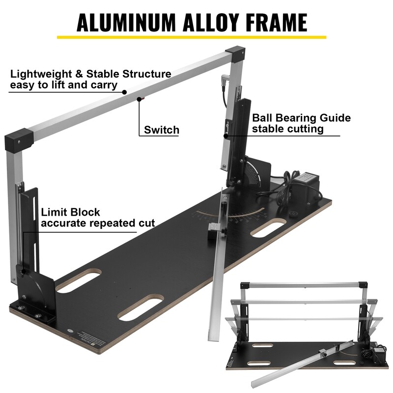 Foam Cutter 140 cm Max. Cut Thickness and a Desktop Styrofoam Cutting Machine