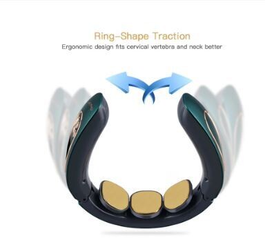 Electric Pulse Neck Massager Tens Massager Cervical Pain Relief Shoulder Relaxation Therapy Deep Tissue Massage Remote Control